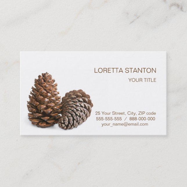 Carte De Visite Deux pinecones (Devant)
