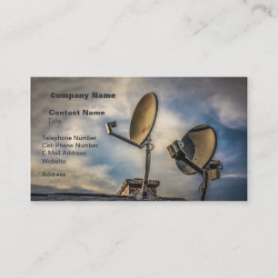 Carte De Visite Deux plats satellites dans le ciel