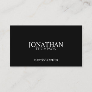 Carte De Visite Deux tons noir et blanc professionnel