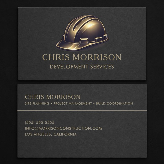 Carte De Visite Development Services Hard Hat Professional (Créateur téléchargé)