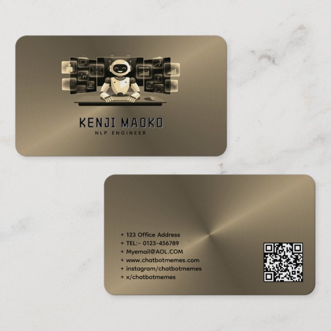 Carte De Visite 🤖 développeur de chatbot Conversational AI Engine (Devant / Derrière)