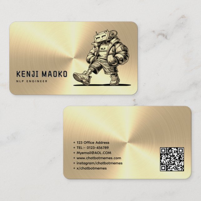 Carte De Visite 🤖 développeur de chatbot Conversational AI Engine (Devant / Derrière)