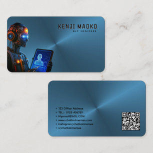 Carte De Visite Développeur de chatbot Ingénieur en intelligence a