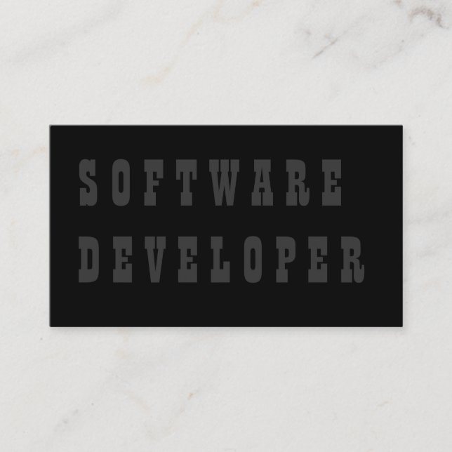 Carte De Visite Développeur logiciel (Devant)