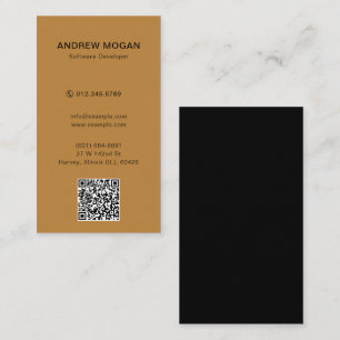 Carte De Visite Développeur logiciel personnalisable Couleur orang
