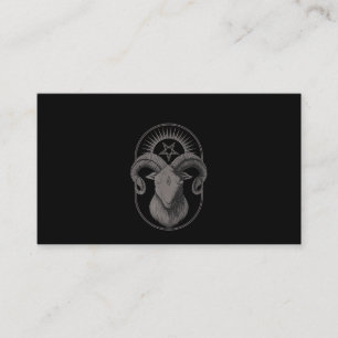 Carte De Visite Devil Goat Pentagram Baphomet Satan Occult Satanic