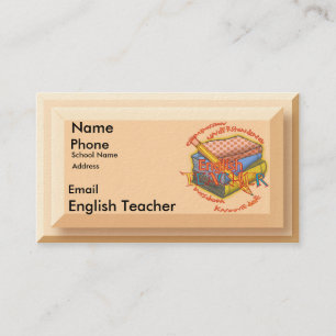 Carte De Visite Devise de professeur d'anglais