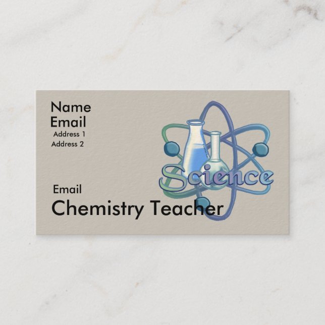 Carte De Visite Devise de professeur de chimie  (Devant)