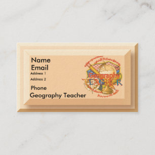 Carte De Visite Devise de professeur de géographie 