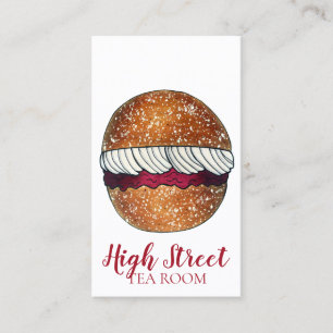 Carte De Visite Devonshire Split Cream Jam Tea Shoppe Café Boulang