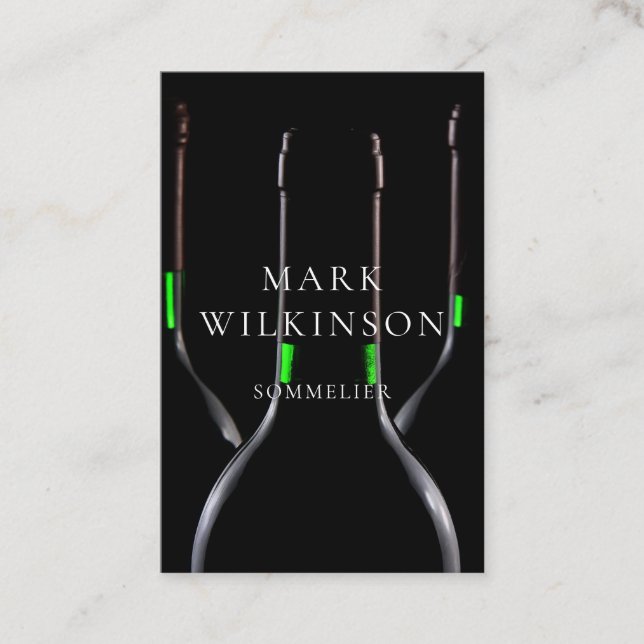 Carte de visite d'expert en matière de vin de (Devant)
