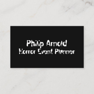 Carte de visite d'horreur