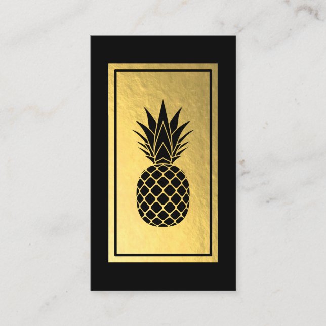 Carte de visite d'huile d'ananas noir Faux (Devant)