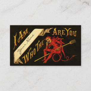 Carte De Visite Diable Vintage Sombre