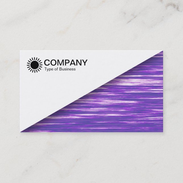 Carte De Visite Diagonal V2 - Blanc - Interférence pourpre (Devant)