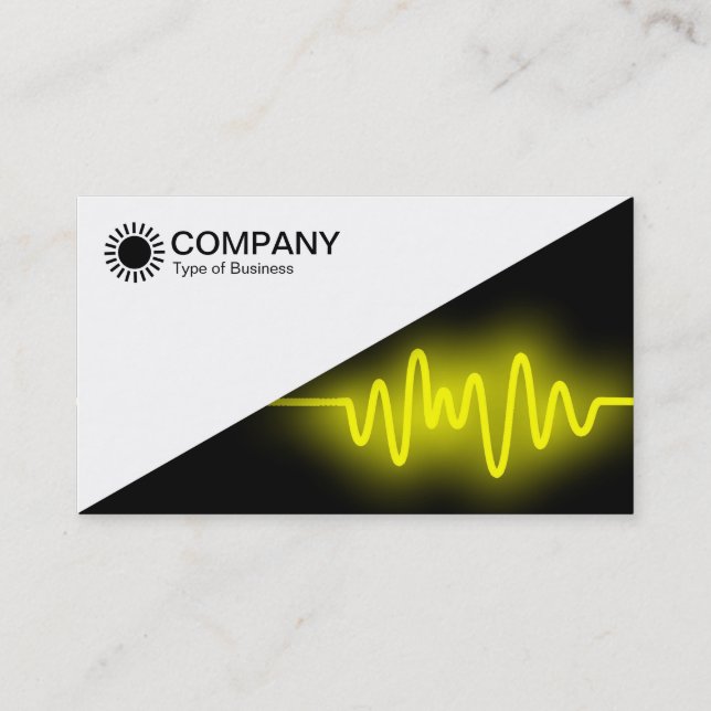 Carte De Visite Diagonal V2 - Blanc - Jaune (Devant)
