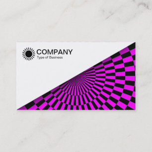 Carte De Visite Diagonal V2 - Blanc - Op Art Magenta