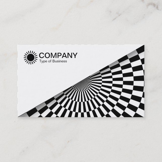 Carte De Visite Diagonal V2 - Blanc - Op Art noir et blanc (Devant)