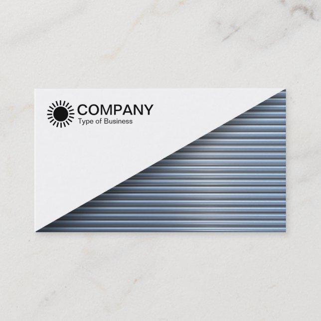 Carte De Visite Diagonal V2 - Blanc - Tubes Chrome (Devant)
