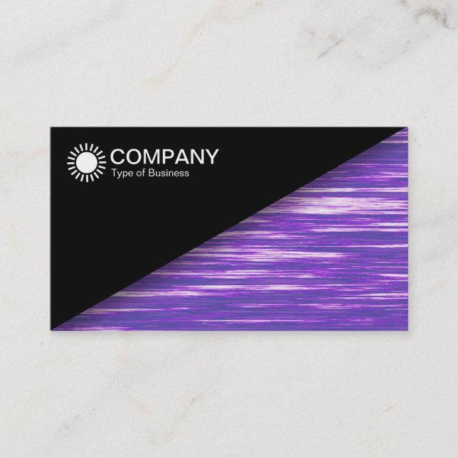 Carte De Visite Diagonal V2 - Noir - Interférence pourpre (Devant)