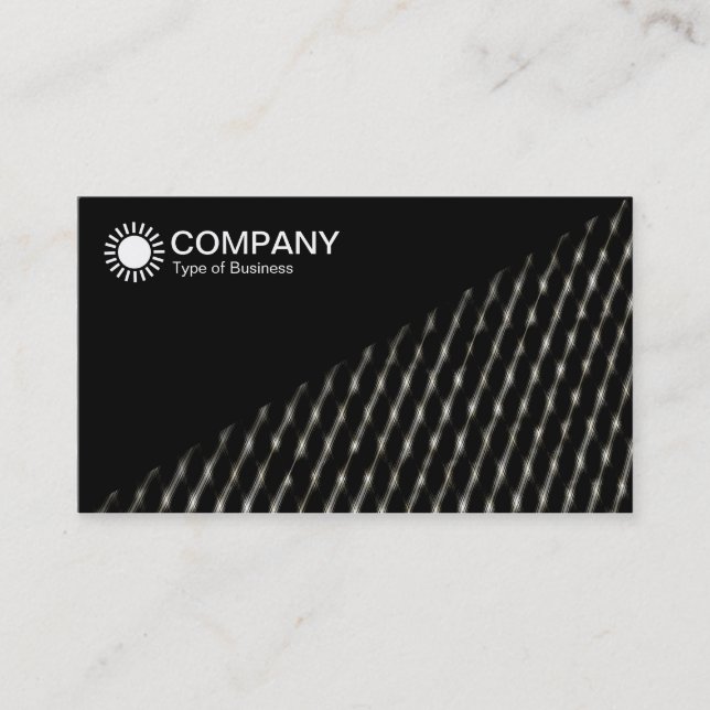 Carte De Visite Diagonal V2 - Noir - Maillage Abstrait (Devant)