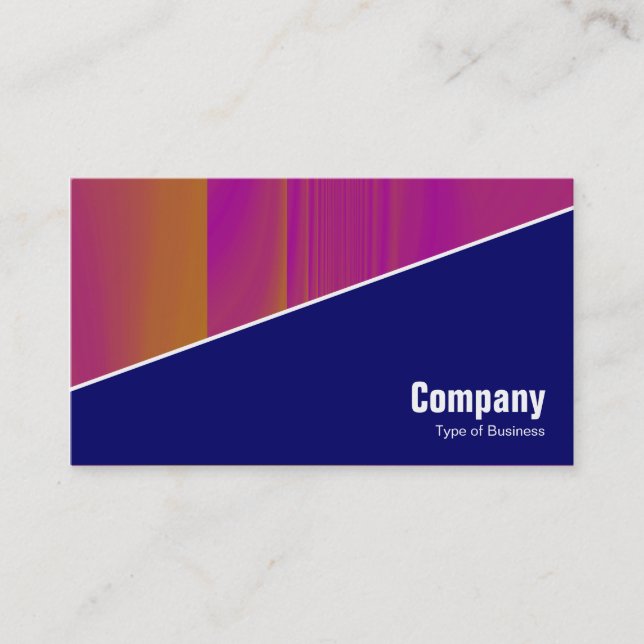 Carte De Visite Diagonal V3 - Bleu Nuit Profond (Devant)