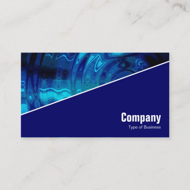 Carte De Visite Diagonal V3 - Deep Navy - Blue Pool (Devant)