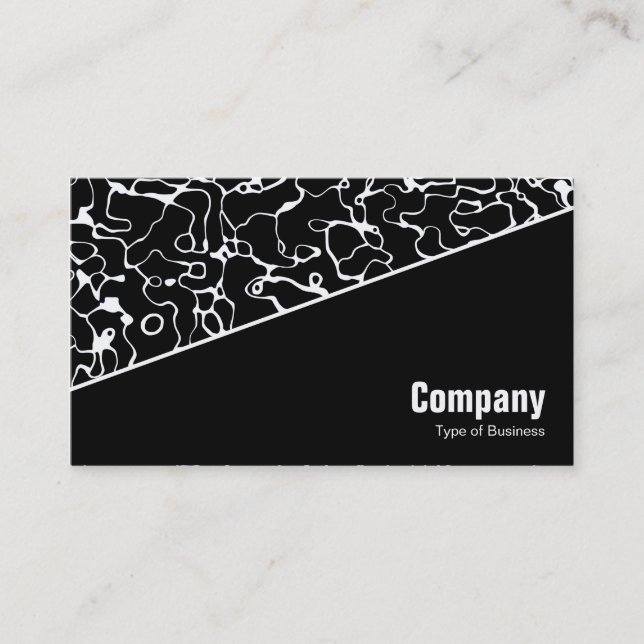 Carte De Visite Diagonal V3 - Noir - Abstrait 080716(9) (Devant)