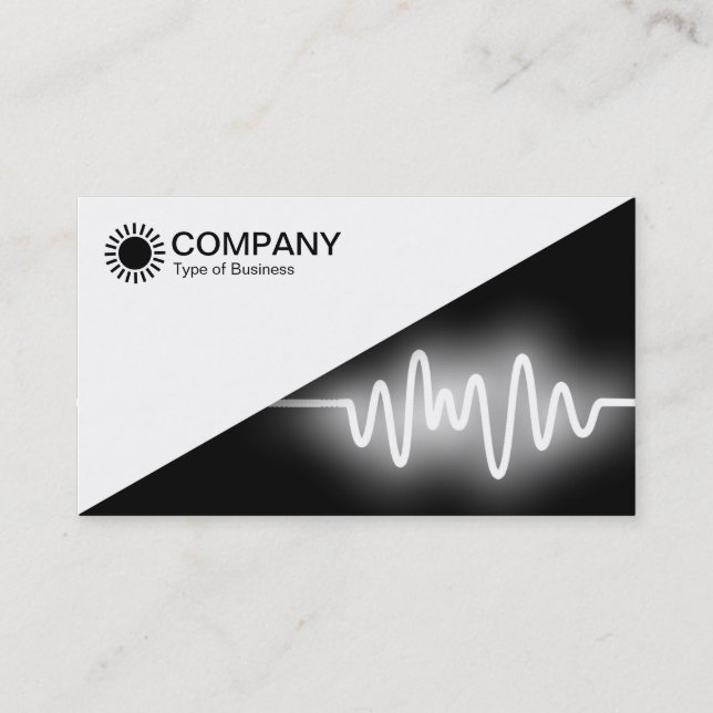 Carte De Visite Diagonale V2 - Blanc - Vague blanche (Devant)