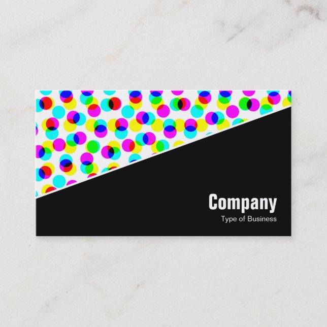 Carte De Visite Diagonale V3 - Noir - Similigravure couleur (Devant)
