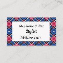 Diamant bleu et blanc et Cercles rouges