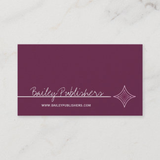 Carte de visite diamant lisse, aubergine