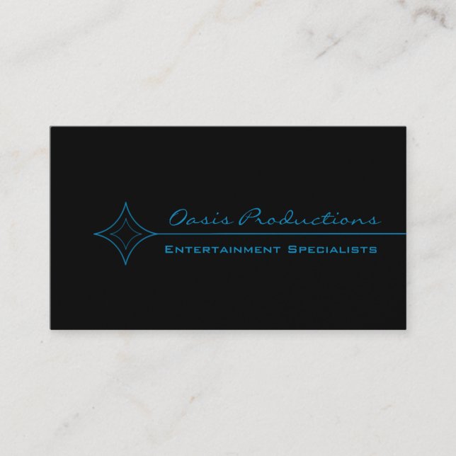 Carte de visite Diamant Propre Moderne, Bleu (Devant)