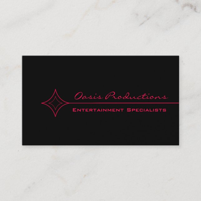 Carte de visite Diamant Propre Moderne, Rose (Devant)