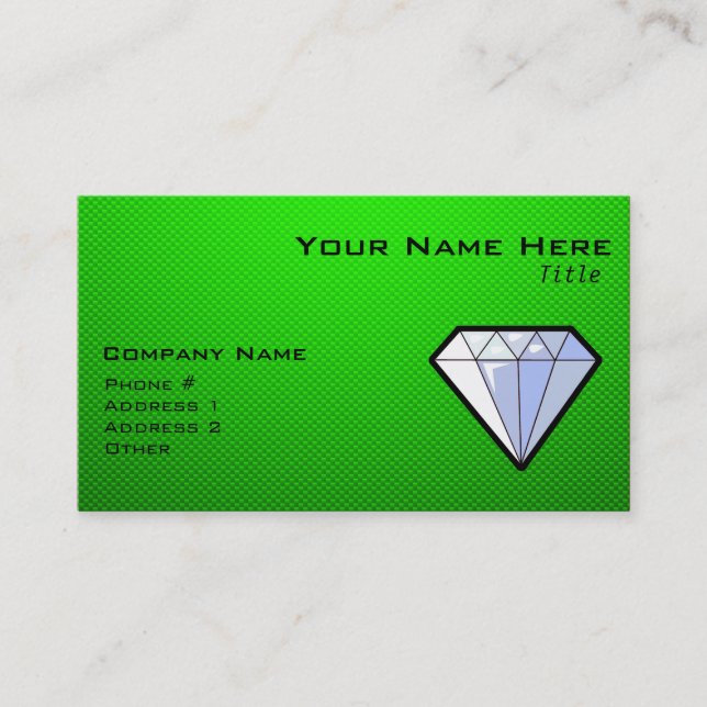 Carte De Visite Diamant vert (Devant)