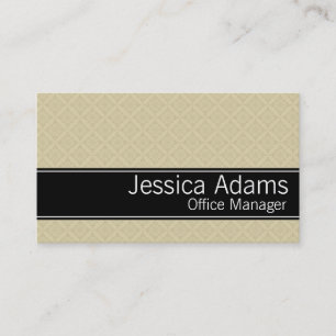 Carte De Visite Diamants Beige Motif Moderne Professionnel