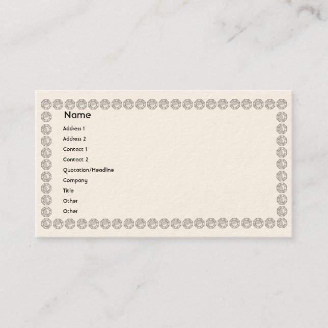 Carte De Visite Diamants blancs - affaires (Devant)