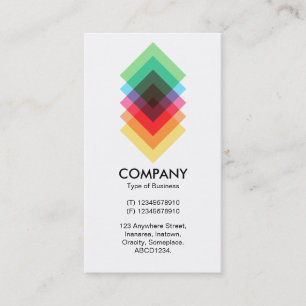 Carte De Visite Diamants de superposition de couleurs Symbole/Logo