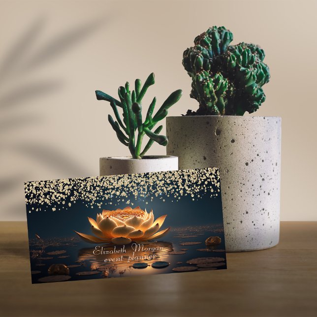 Carte De Visite Diamants d'or Lotus Dark (Créateur téléchargé)