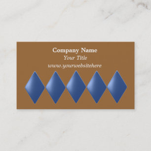 Carte de visite Diamants Flottants Bleus