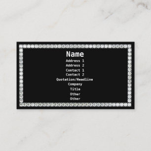 Carte De Visite Diamants noirs