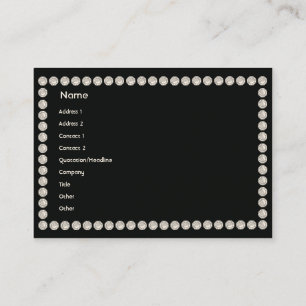 Carte De Visite Diamants noirs - potelés