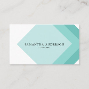 Carte De Visite Diamants Turquoises Modernes
