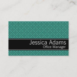 Carte De Visite Diamants turquoises Motif Moderne Professional