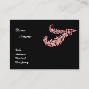 Carte De Visite DIAMOND FEATHERS MONOGRAM, rose
