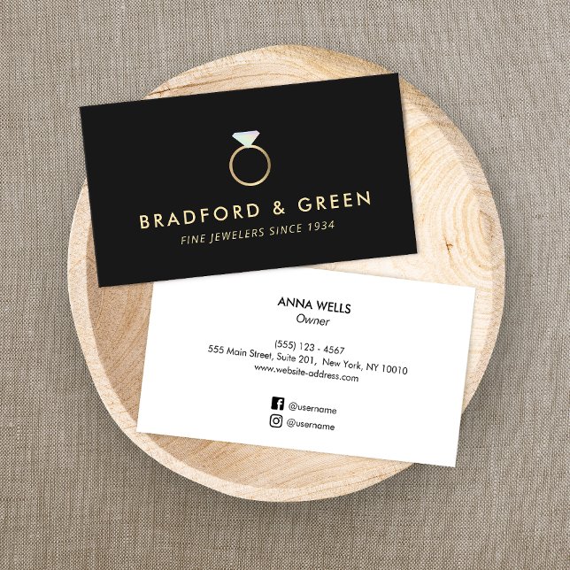 Carte De Visite Diamond Ring Bijoux fins (Créateur téléchargé)