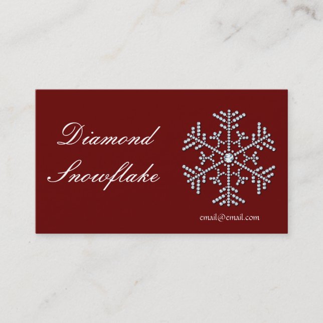 Carte de visite Diamond Snowflake (Devant)