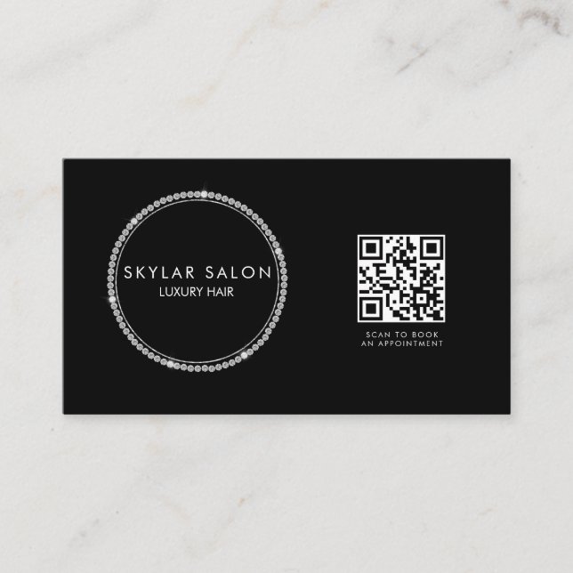 Carte De Visite Diamonds Hair Salon Prolongations de cheveux Code  (Devant)