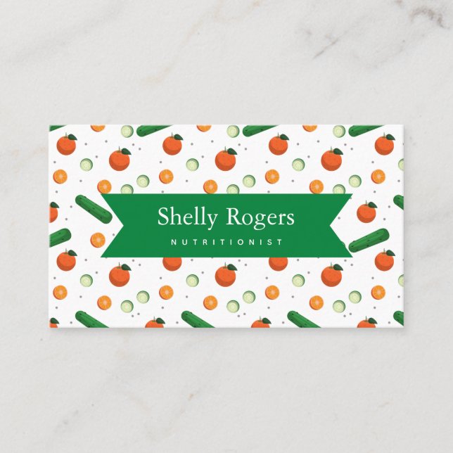 Carte De Visite Diététiste nutritionniste diététiste saine aliment (Devant)