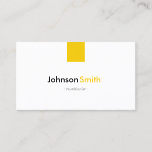 Carte De Visite Diététiste nutritionniste - Simple jaune ambre